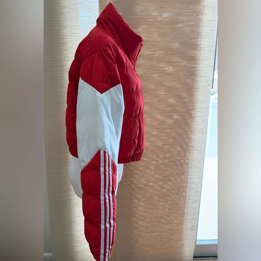 Adidas Cropped Bomber Puffer Jacket - Picture 8 of 11